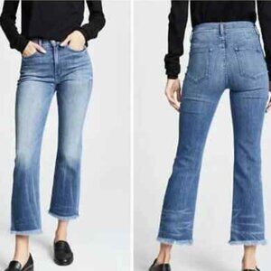 AYR The Bomb Pop 25 Raw Hem Straight Leg Ankle Jeans Bomba Wash 25" Inseam